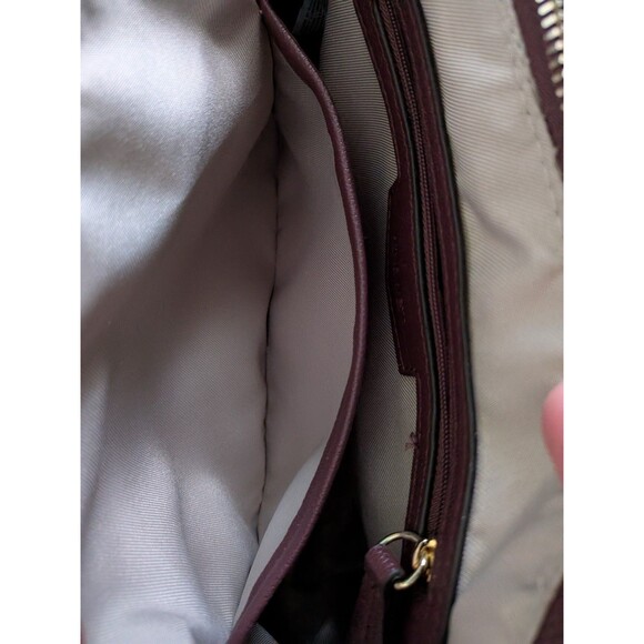 Nine West Tansy Jet Set Satchel Shoulder Purse Crossbody Bag Merlot Maroon - Picture 16 of 16